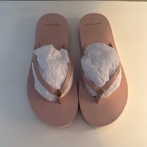 Tory Burch Platform Flip flops Blush size 8M